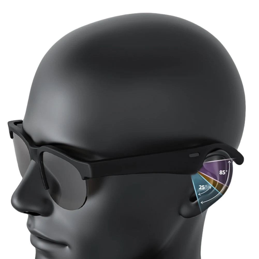 AI Intelligent Translation Glasses Bluetooth-Compatible 5.4 Smart Glasses Support 144 Languages Music Sunglasses for Men & Women